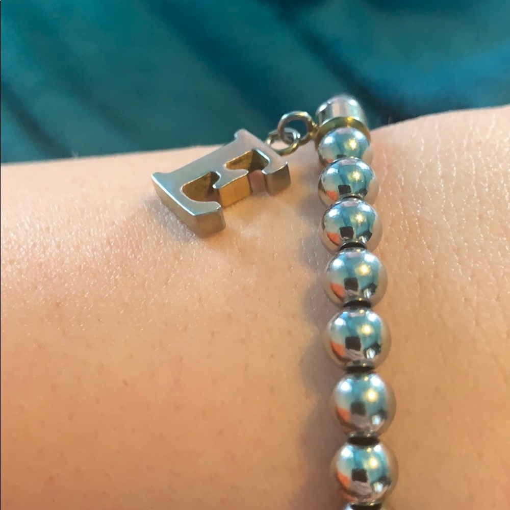 Initial Rustic Cuff Bracelet - Picture 2 of 4